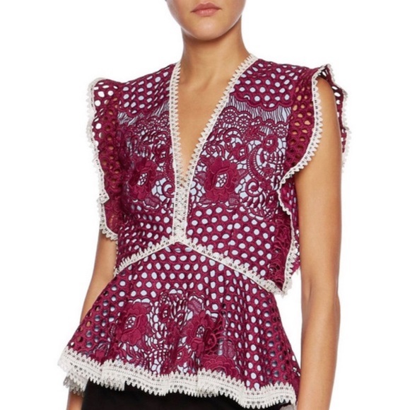 Alexis Tops - ALEXIS Kirk Lace Paneled Corded Top